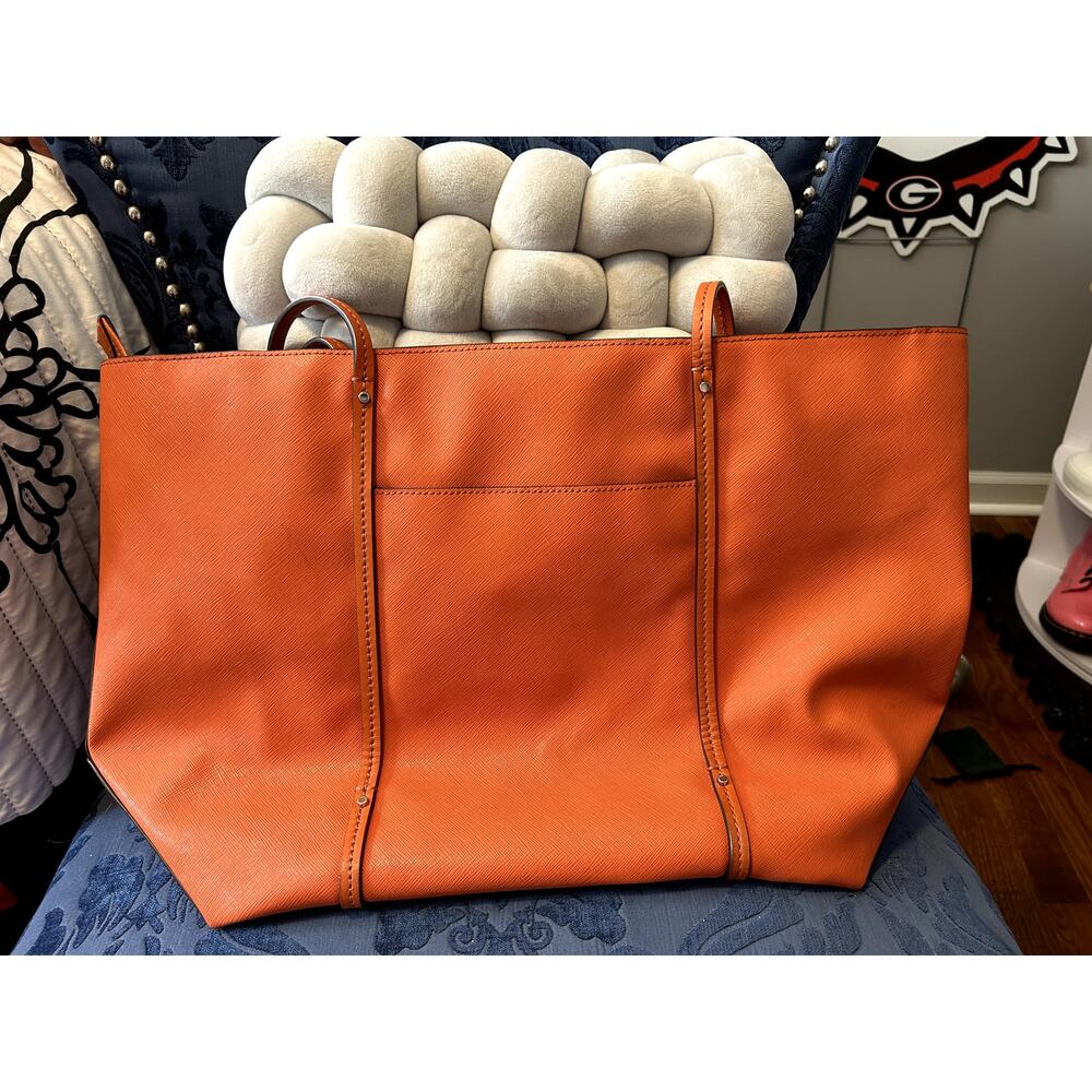 Tumi Voyageur Q Bright Tangerine Orange Tote - Picture 4 of 10